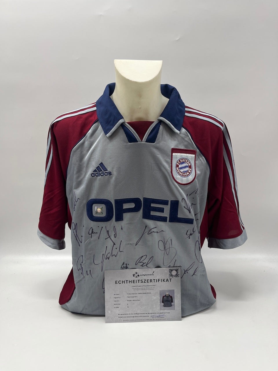 Bayern München Trikot 1998/1999/2000 Teamsigniert Autogramm Adidas XL