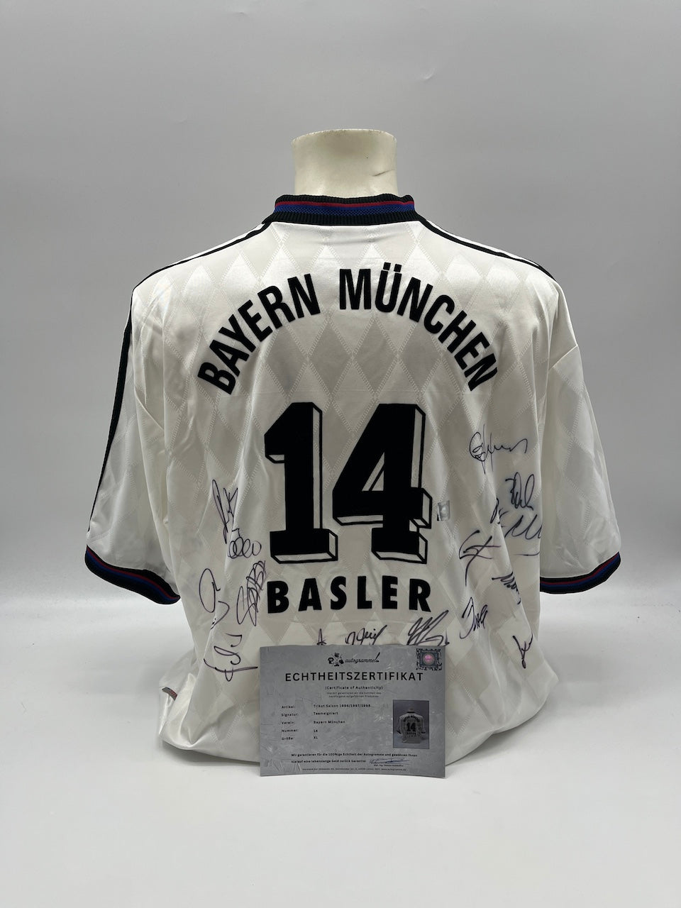 Bayern München Trikot 1996/1997/1998 Teamsigniert Autogramm Adidas XL