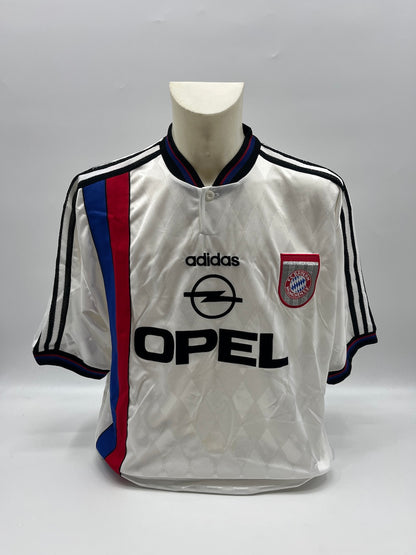 Bayern Munich jersey 1996/1997/1998, team signed, autographed, Adidas, XL