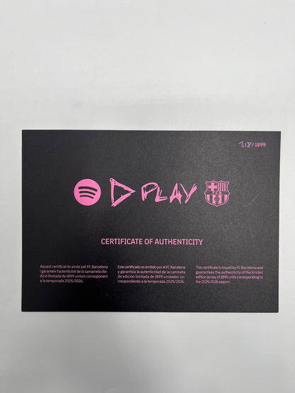 Limited edition Barcelona x Play Ed Sheeran jersey, size S 318/1899