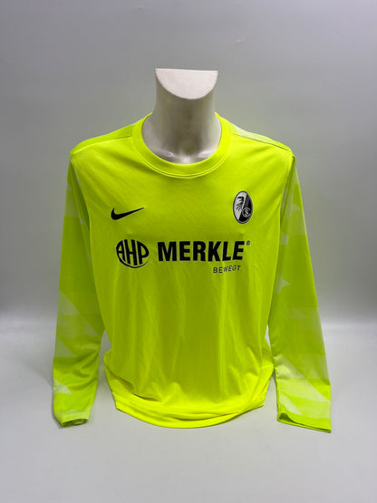 SC Freiburg goalkeeper jersey signed by Noah Atubolu, Nike XL