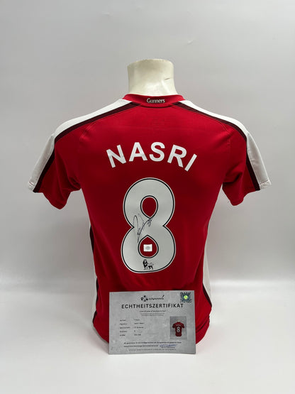 FC Arsenal jersey Samir Nasri signed Adidas COA Autograph 152-158