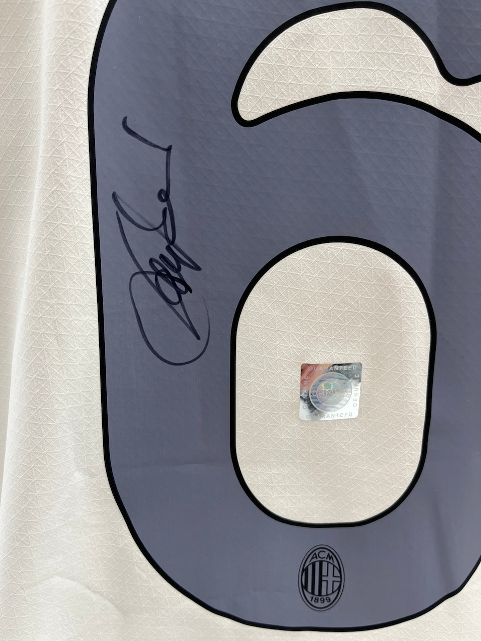 AC Milan Authentic Jersey Franco Baresi Signed Autograph Puma COA M