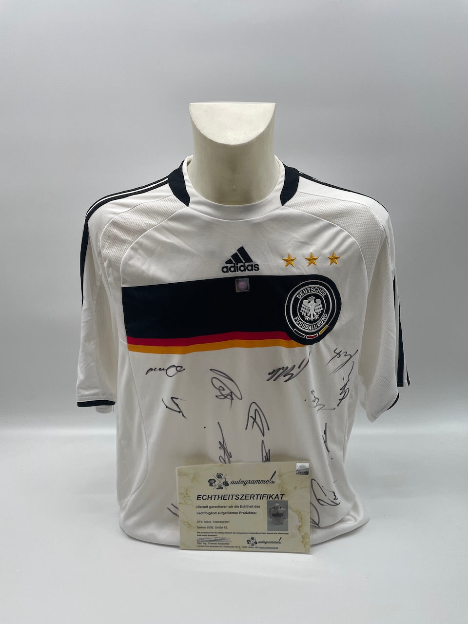 Germany jersey em 2008 team signed autograph football DFB adidas XL