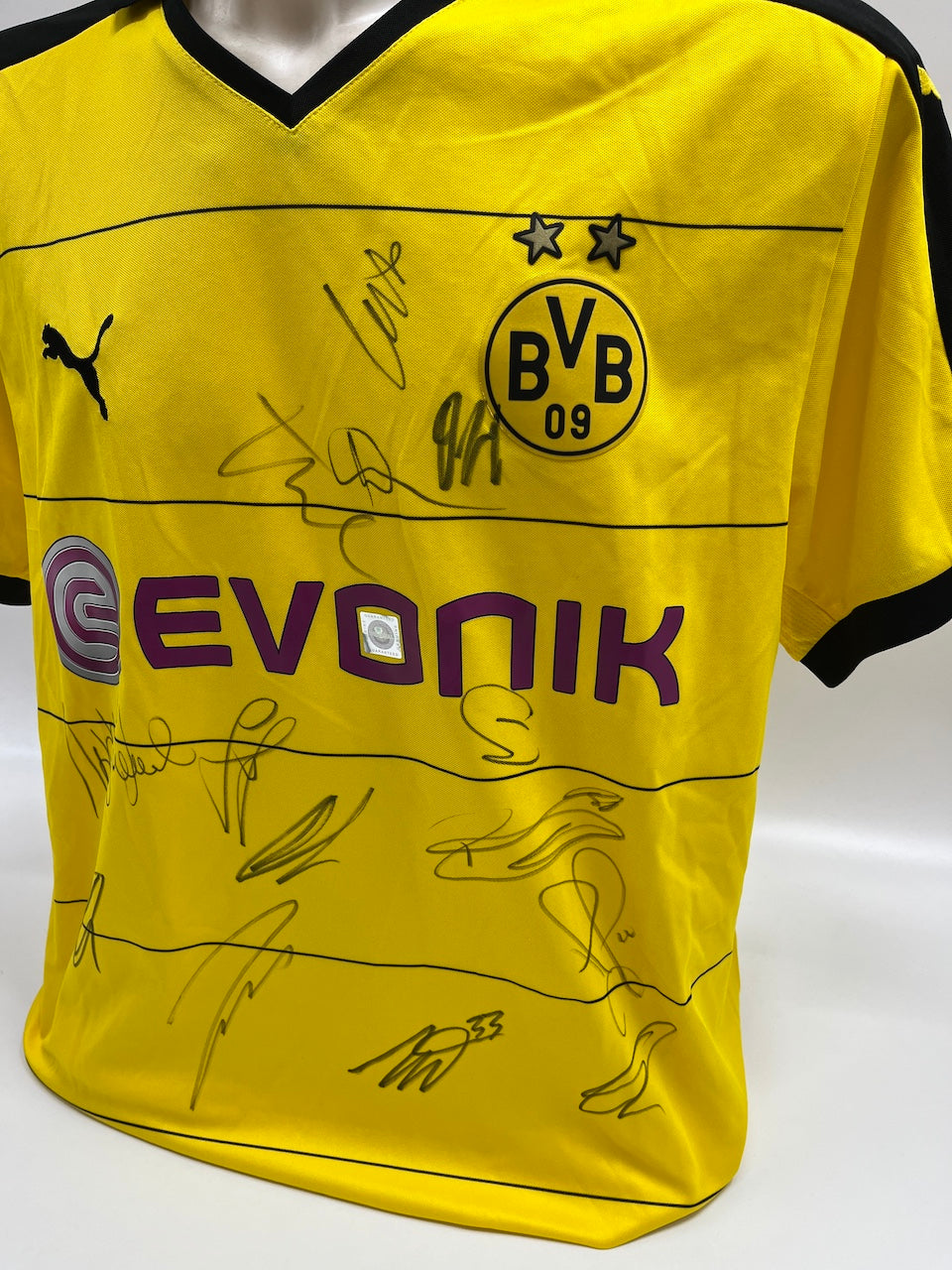 BVB Authentic jersey 2015/2016 team signed Borussia Dortmund COA Puma XL