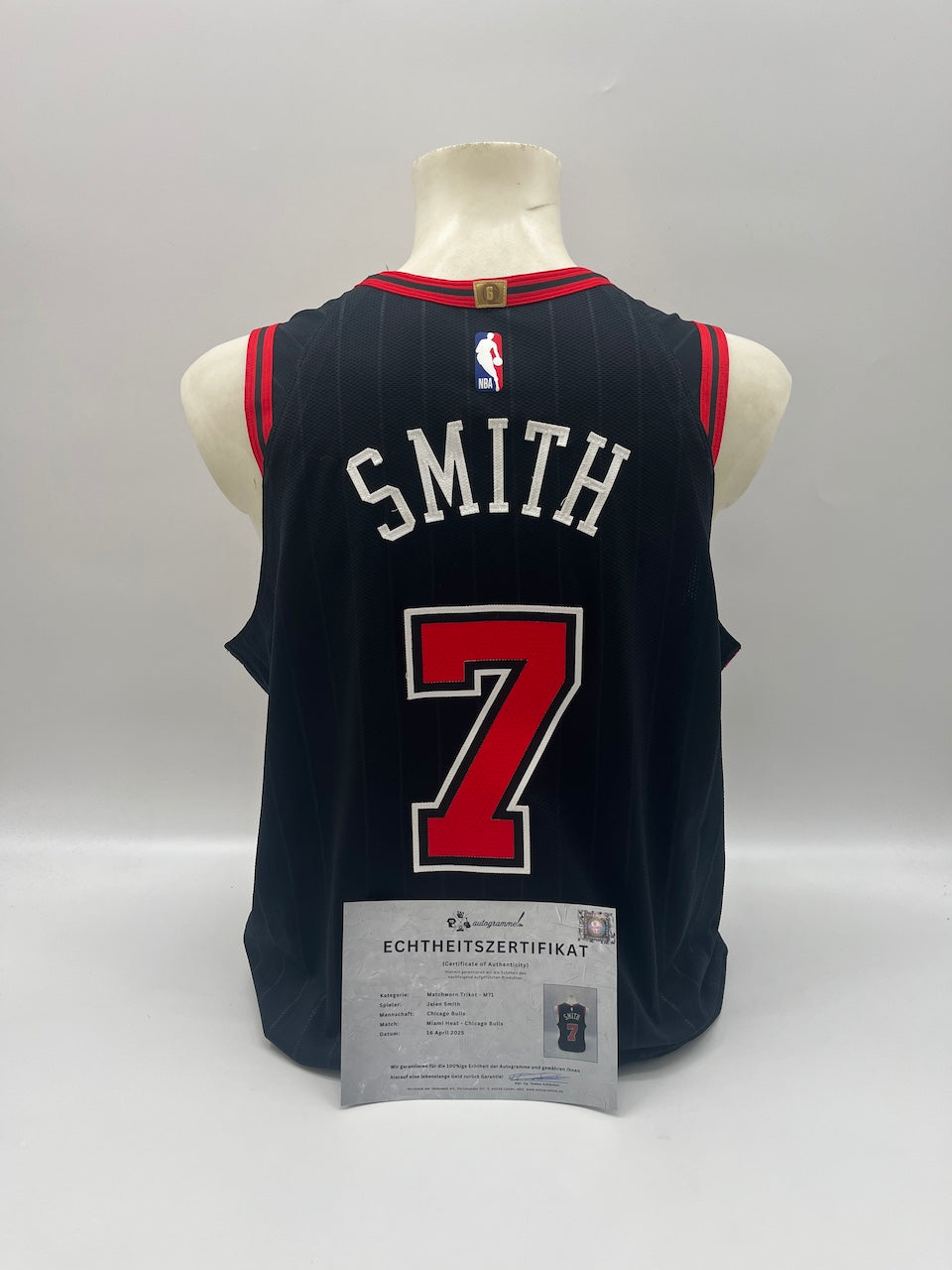 Matchworn Chicago Bulls Trikot getragen von Jalen Smith 16.04.2025