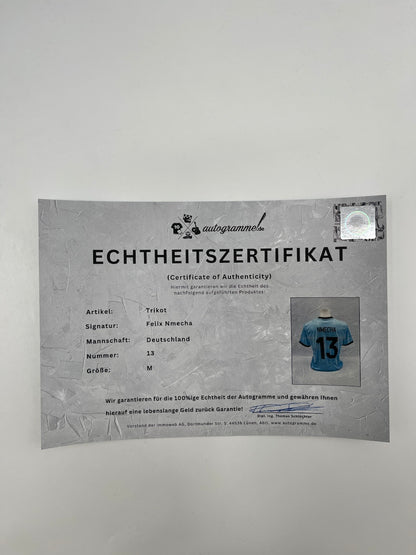 DFB Trikot Felix Nmecha signiert Autogramm Adidas COA M