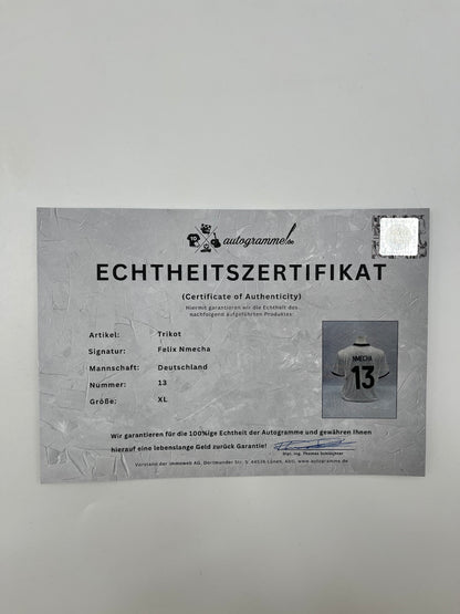 DFB Trikot Felix Nmecha signiert Autogramm Adidas COA XL