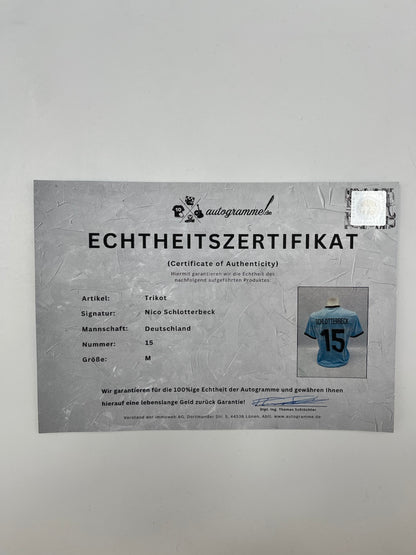 DFB Trikot Nico Schlotterbeck signiert Autogramm Adidas COA M