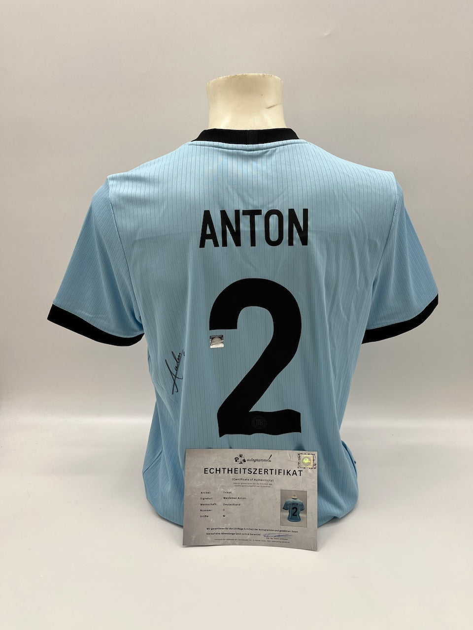 DFB Trikot Waldemar Anton signiert Autogramm Adidas COA M