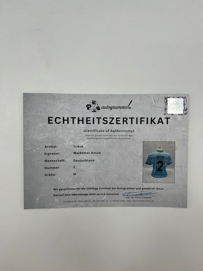 DFB Trikot Waldemar Anton signiert Autogramm Adidas COA M