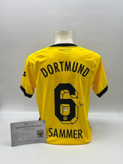 Camiseta auténtica del Borussia Dortmund firmada por Matthias Sammer BVB Puma M