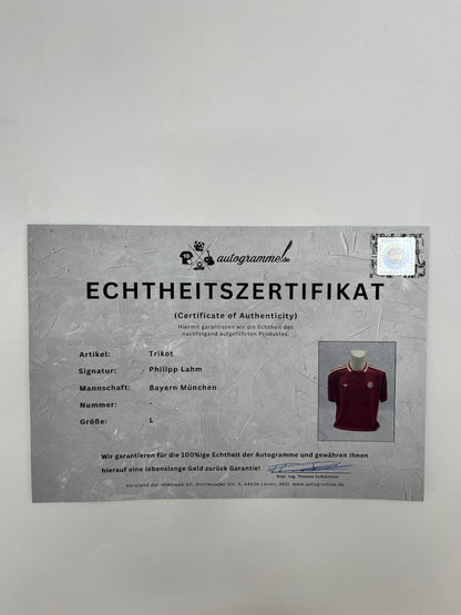 Bayern München Trikot Philipp Lahm signiert Autogramm Adidas COA L