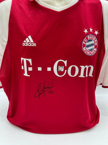 Bayern Munich jersey with Claudio Pizarro signed autograph Adidas COA 2XL