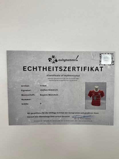 Bayern Munich Authentic Jersey Joshua Kimmich Signed Adidas COA S