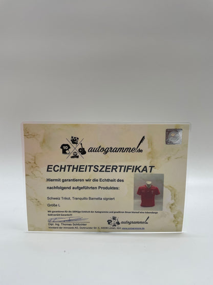 Switzerland jersey tranquillo barneta signed puma autograph hand signed l