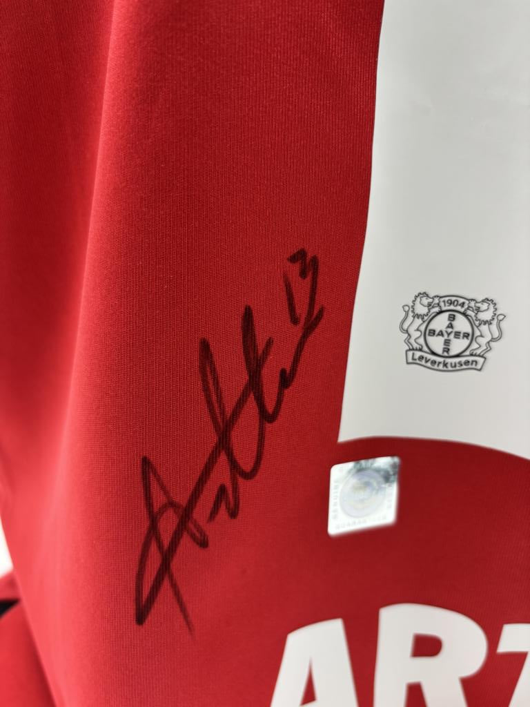 Bayer Leverkusen Trikot Arthur signiert Autogramm Bundesliga L COA