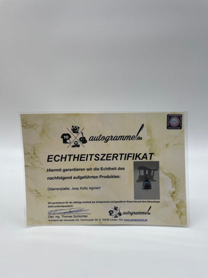 Guitar plate joey Kelly signed autograph music collect new guitar