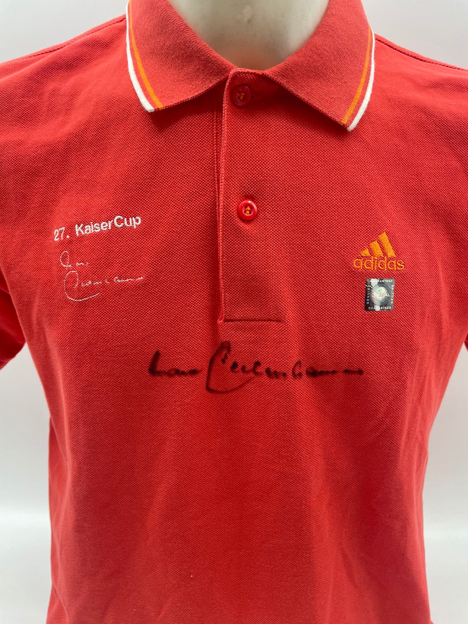 Adidas Poloshirt Franz Beckenbauer signiert Autogramm Neu S