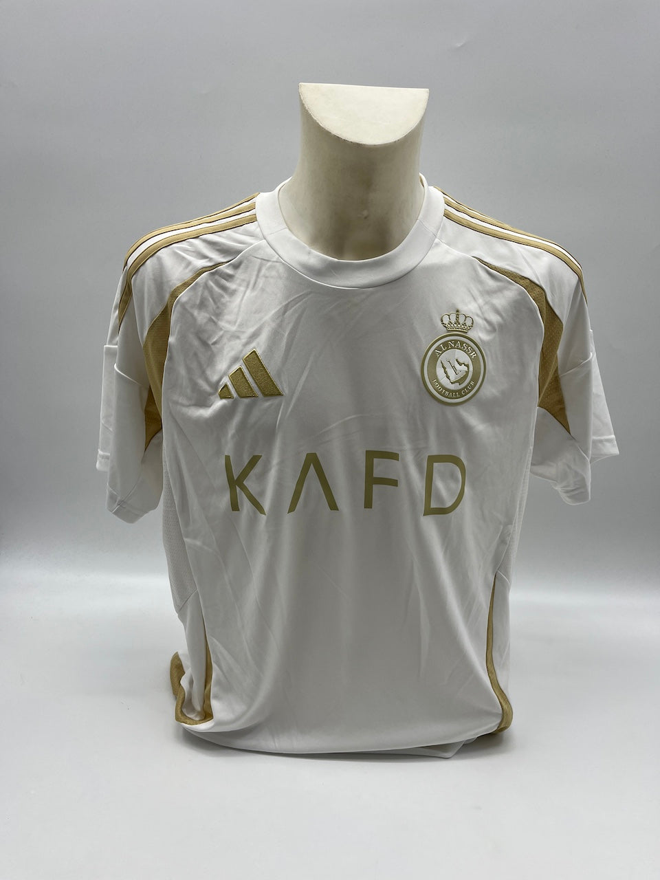 Al Nassr FC Trikot Cristiano Ronaldo signiert Autogramm Fußball weiß L