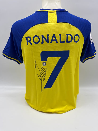 Al Nassr FC Trikot Cristiano Ronaldo signiert Autogramm COA M