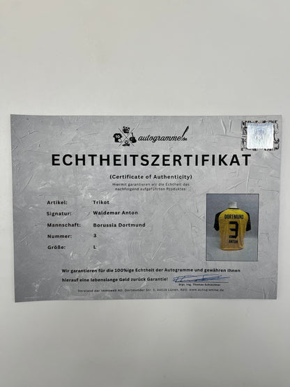 Borussia Dortmund Trikot Waldemar Anton signiert BVB Puma L