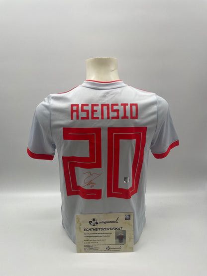Spain jersey Marco Asensio signed adidas football new Spain 164