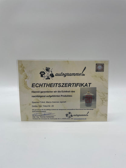 Spain jersey Marco Asensio signed adidas football new Spain 164