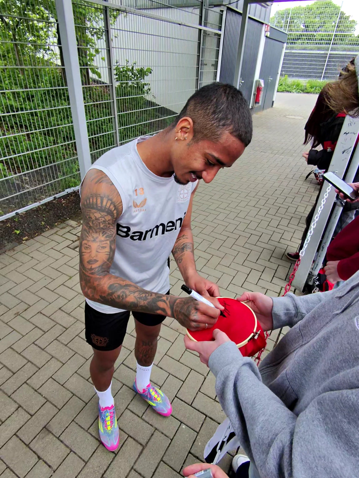 Bayer Leverkusen Trikot Arthur signiert Autogramm Bundesliga L COA