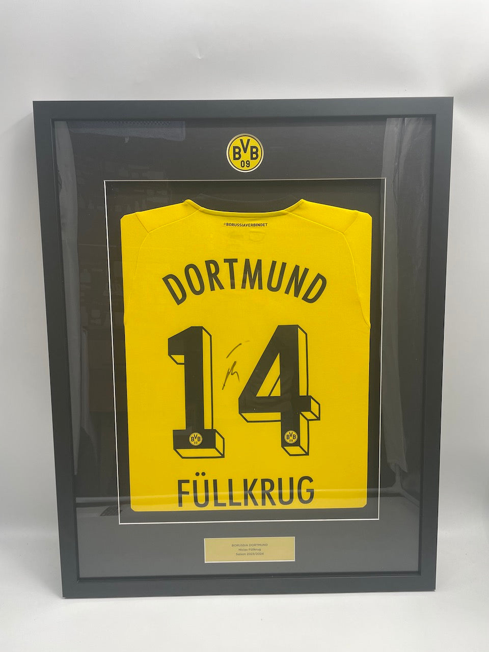 Borussia Dortmund Trikot Niclas Füllkrug signiert im Rahmen Puma BVB