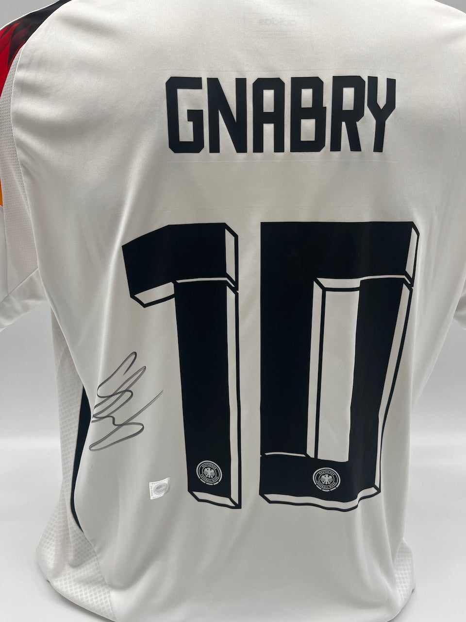 DFB Trikot Serge Gnabry signiert Autogramm Adidas COA L