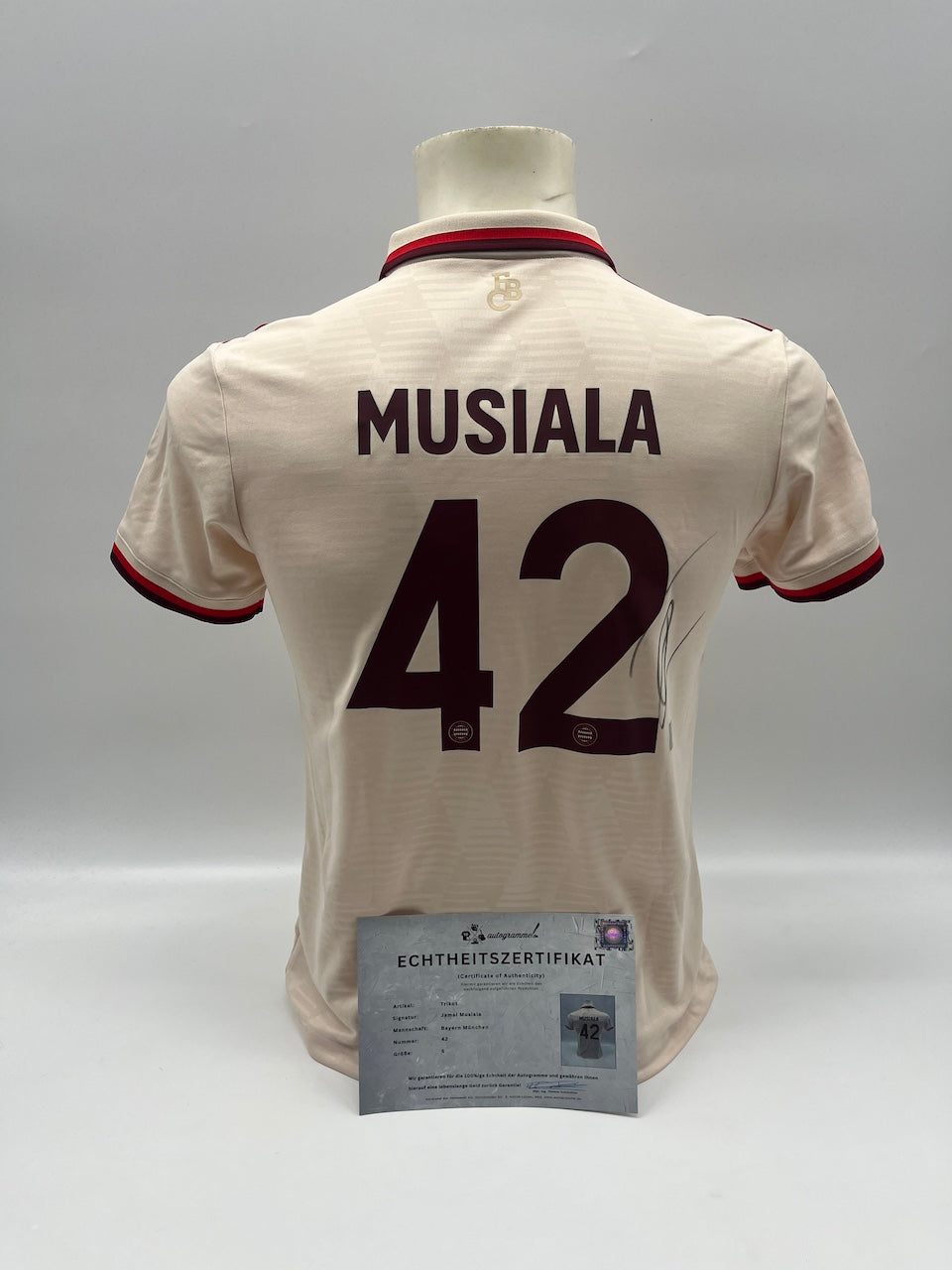 Bayern München Trikot Jamal Musiala signiert Autogramm Adidas COA S