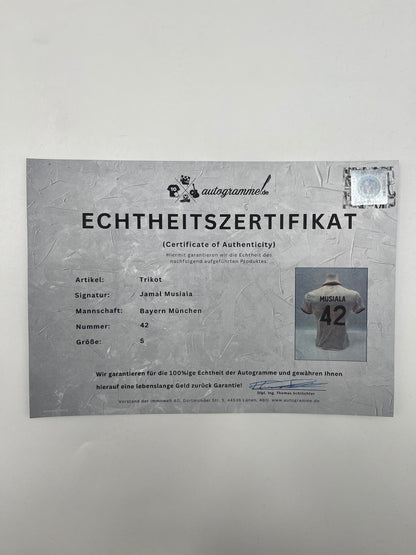 Bayern München Trikot Jamal Musiala signiert Autogramm Adidas COA S