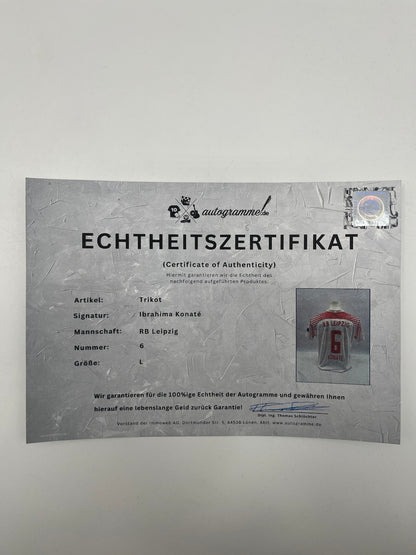RB Leipzig Trikot Ibrahima Konate signiert Autogramm Nike COA L