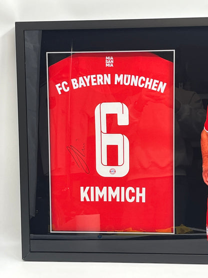 Bayern München Trikot Joshua Kimmich signiert im Rahmen COA Adidas 41/50