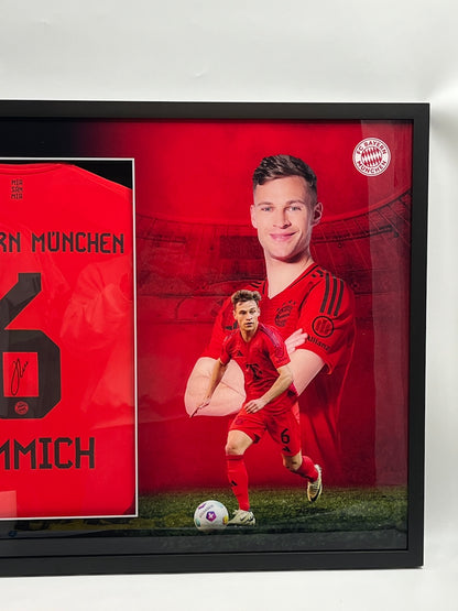Bayern München Trikot Joshua Kimmich signiert im Rahmen COA Adidas 8/25