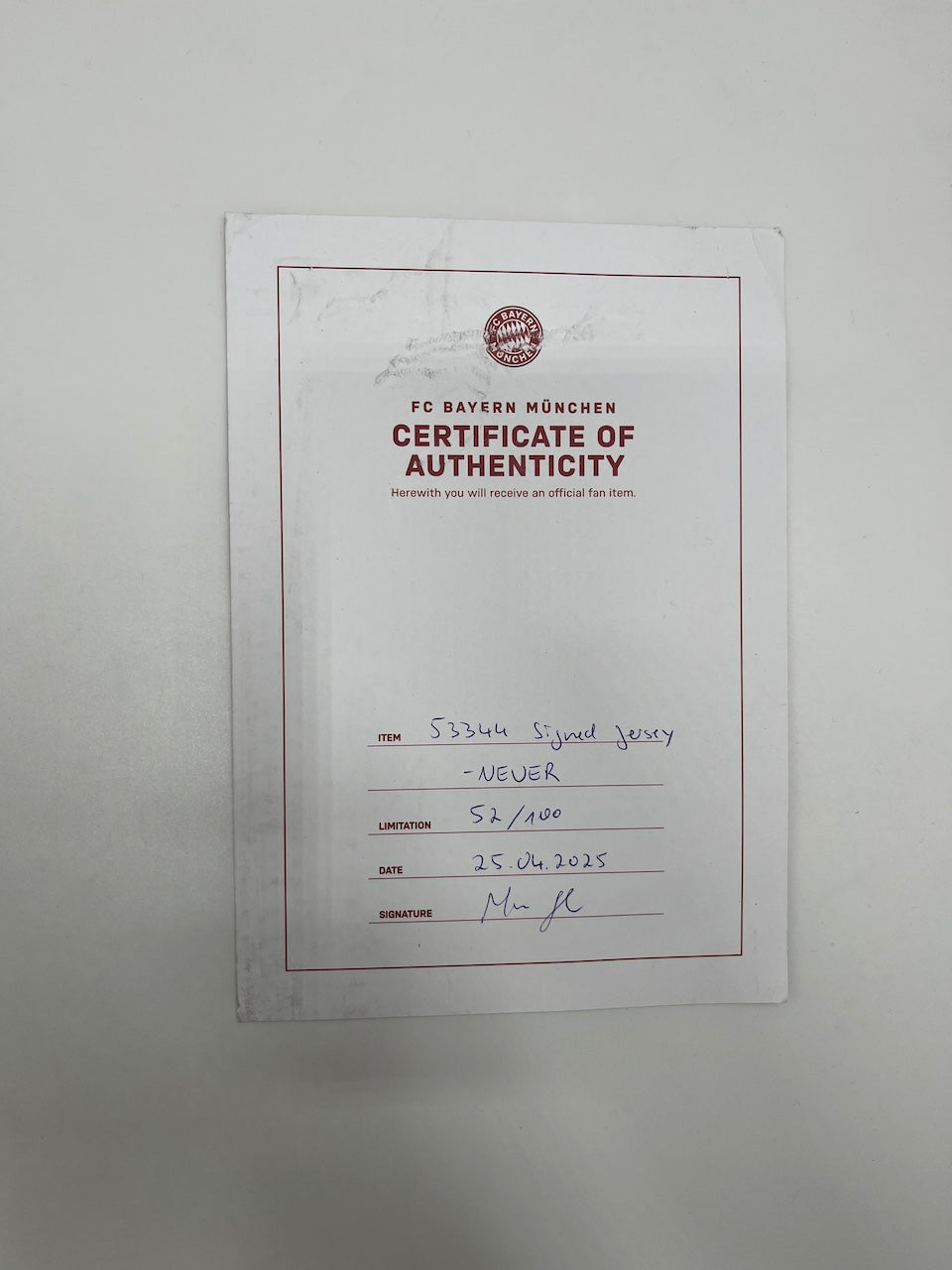 Bayern München Trikot Manuel Neuer signiert im Rahmen COA Adidas 52/100