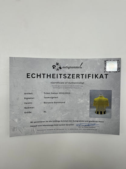 BVB Trikot 2012/2013 Teamsigniert Borussia Dortmund COA Puma XL