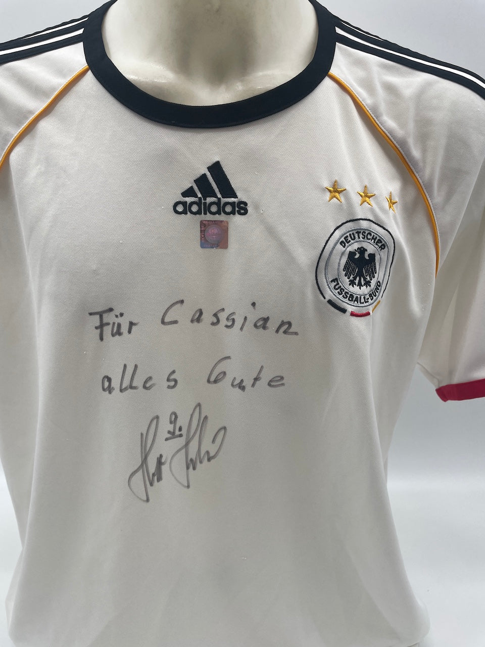 DFB Shirt Horst Hrubesch signed Adidas COA Germany DFB Autograph XL