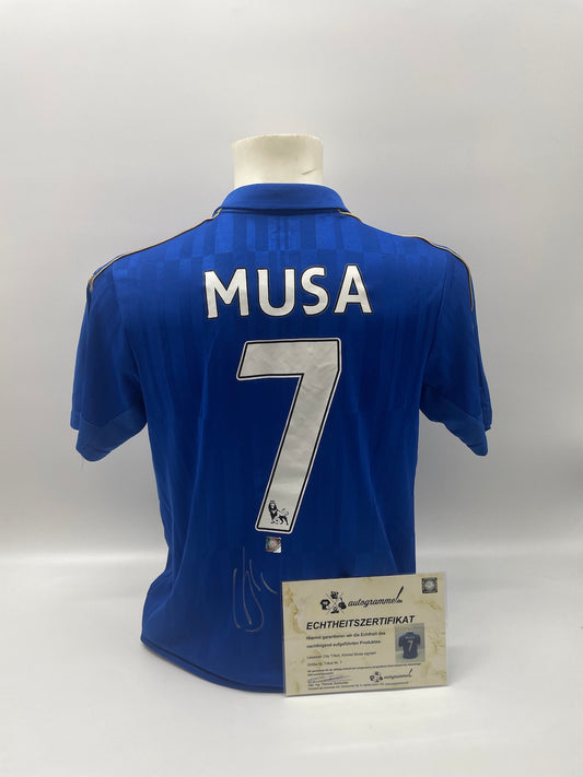 Leicester City Jersey Ahmed Musa signed autograph football England Puma M