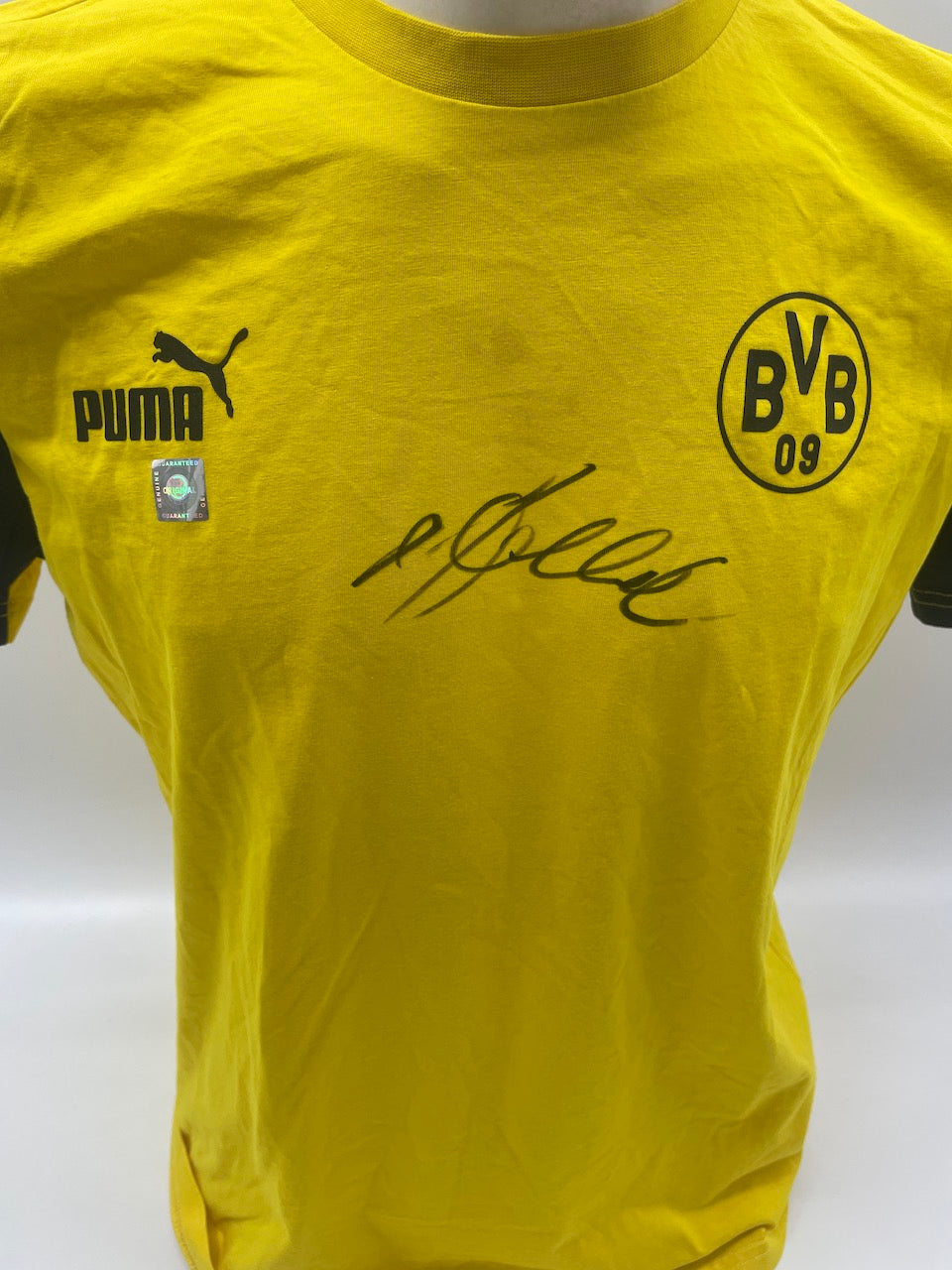 Borussia Dortmund T-Shirt Sigfried Held signed BVB Autograph Bundesliga 176