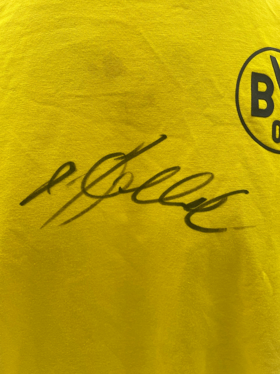 Borussia Dortmund T-Shirt Sigfried Held signed BVB Autograph Bundesliga 176