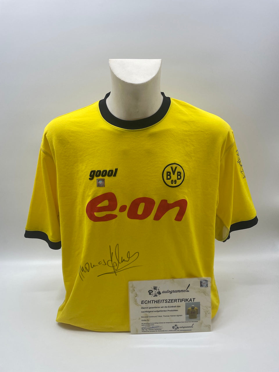 Borussia Dortmund jersey Thomas Helmer signed BVB autograph goool XL