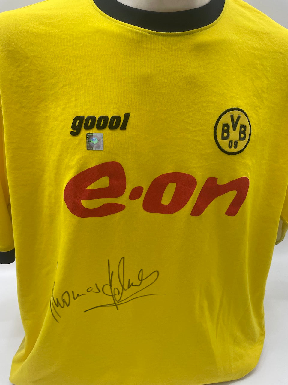 Borussia Dortmund jersey Thomas Helmer signed BVB autograph goool XL