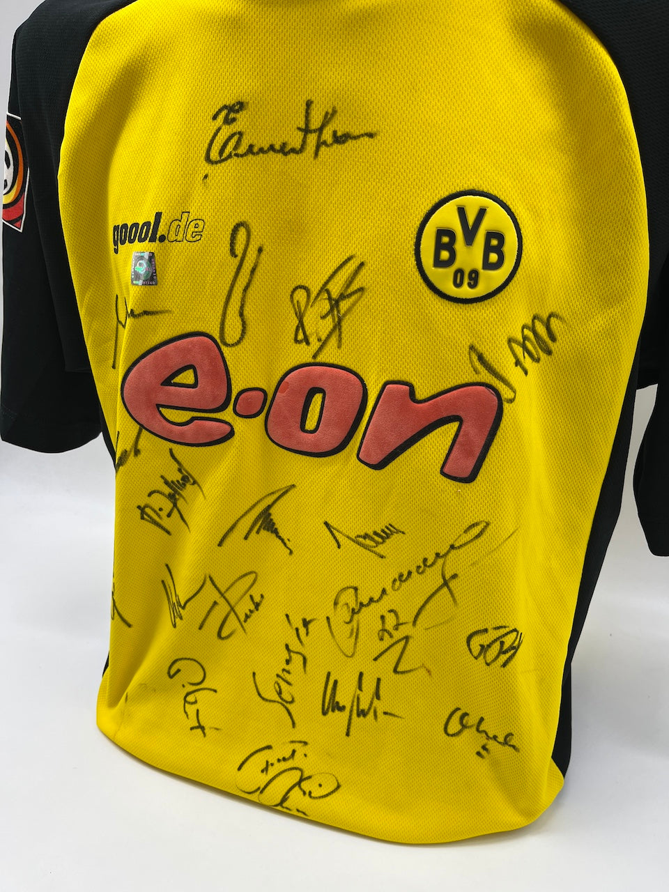 BVB Trikot 2001/2002 Teamsigniert Borussia Dortmund Jan Koller Gool L