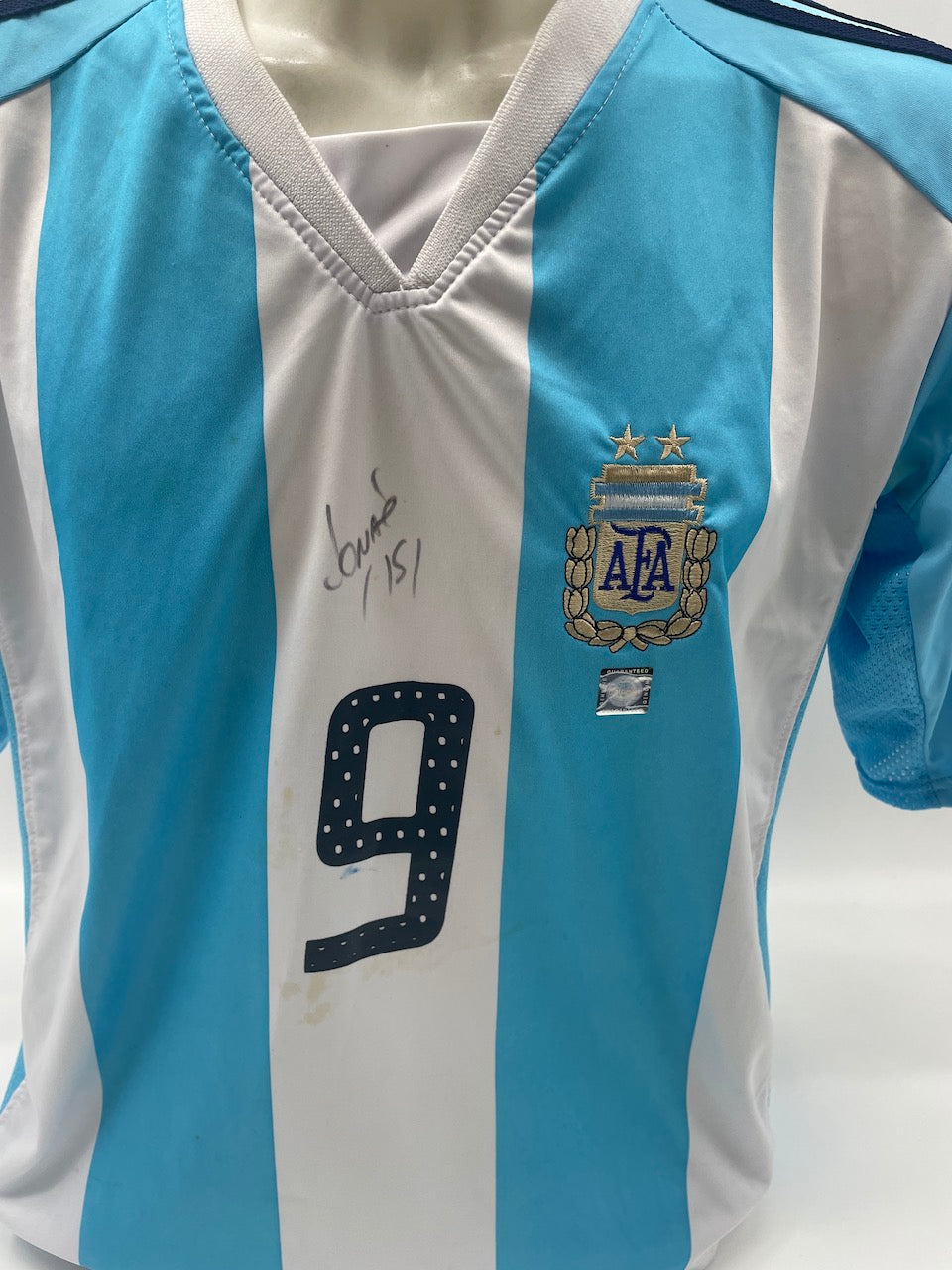 Argentina Jersey Jonas Gutierrez signed autograph Adidas COA L