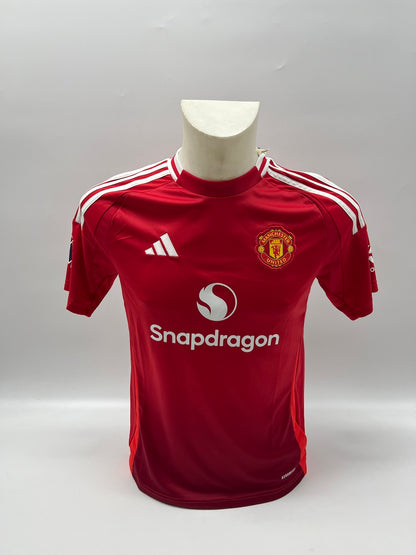 Manchester United Trikot Kobbie Mainoo signiert Autogramm Adidas 164