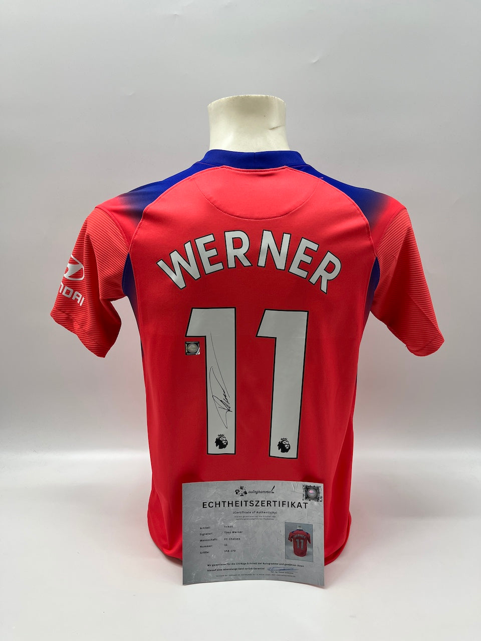 FC Chelsea Trikot Timo Werner signiert Autogramm Nike 158-170