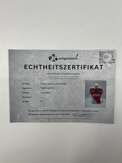 1. FC Köln Trikot 2022/2023 Teamsigniert Autogramm Hummel M