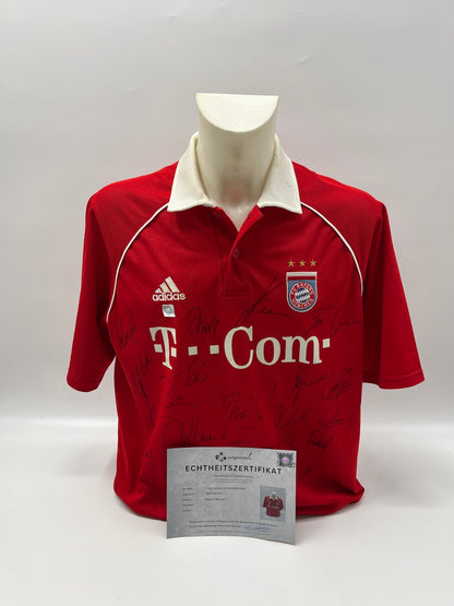 Bayern München Trikot 2005/2006, 2006/2007 Teamsigniert Autogramm COA Adidas L